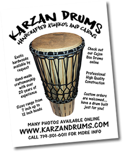 KARZAN Drums promotional poster