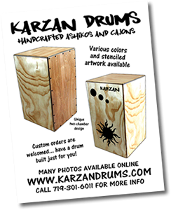 KARZAN Drums - Cajon promotional poster